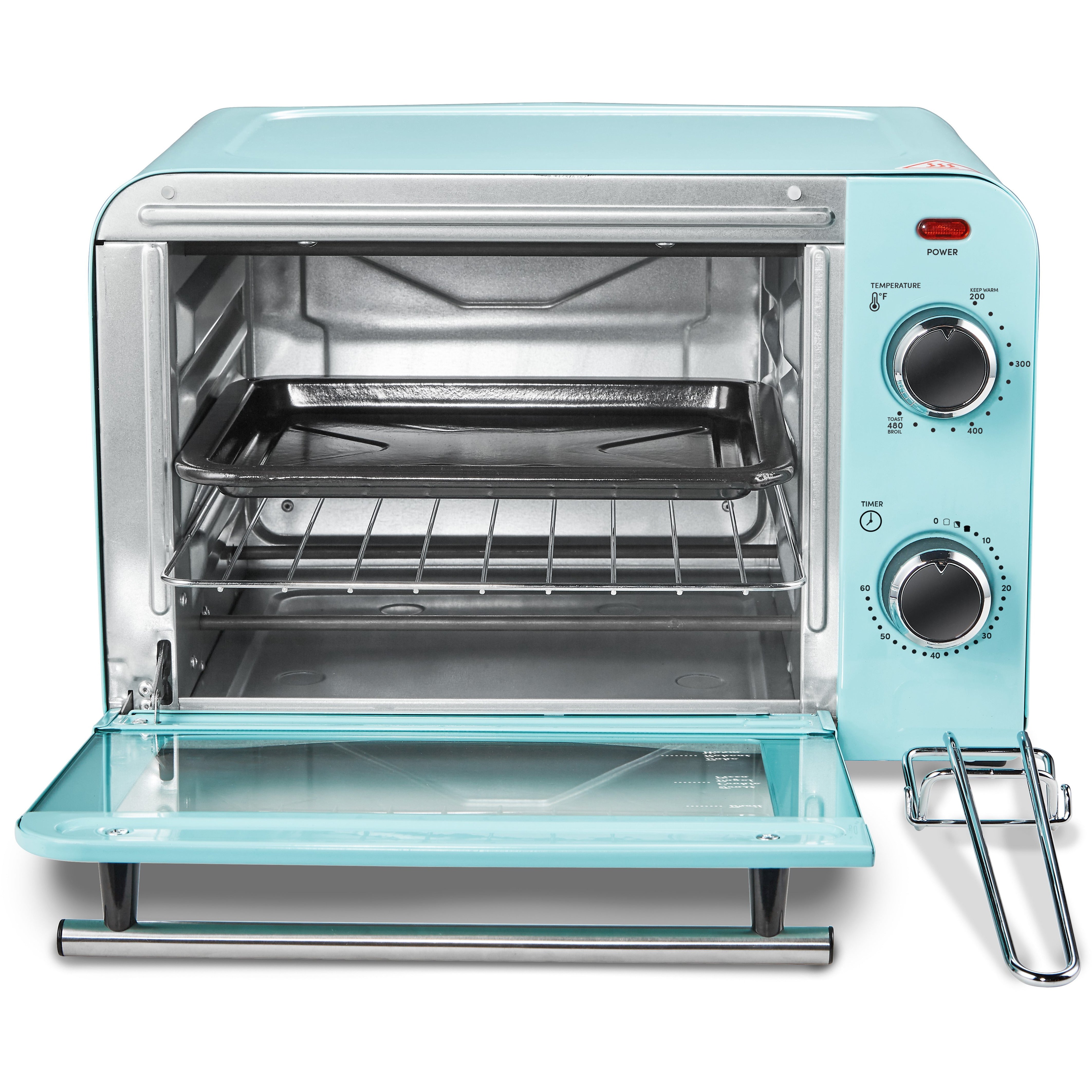 elite-gourmet-toaster-ovens-retro-toasterofen-mint-blue-4-scheiben image 2