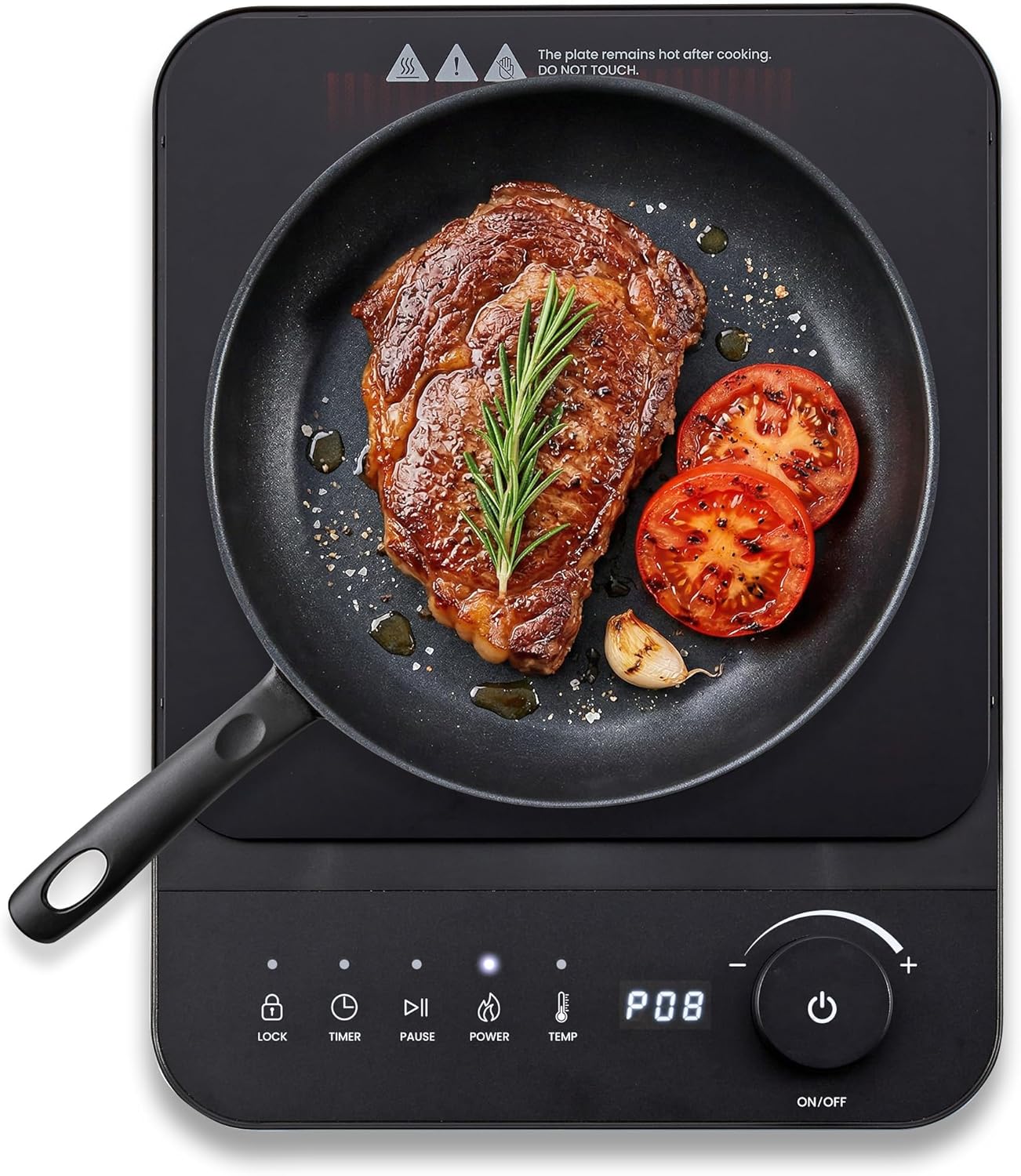 elite-gourmet-induktionskochplatte-mobil-schwarz-1500-w-slim image 3