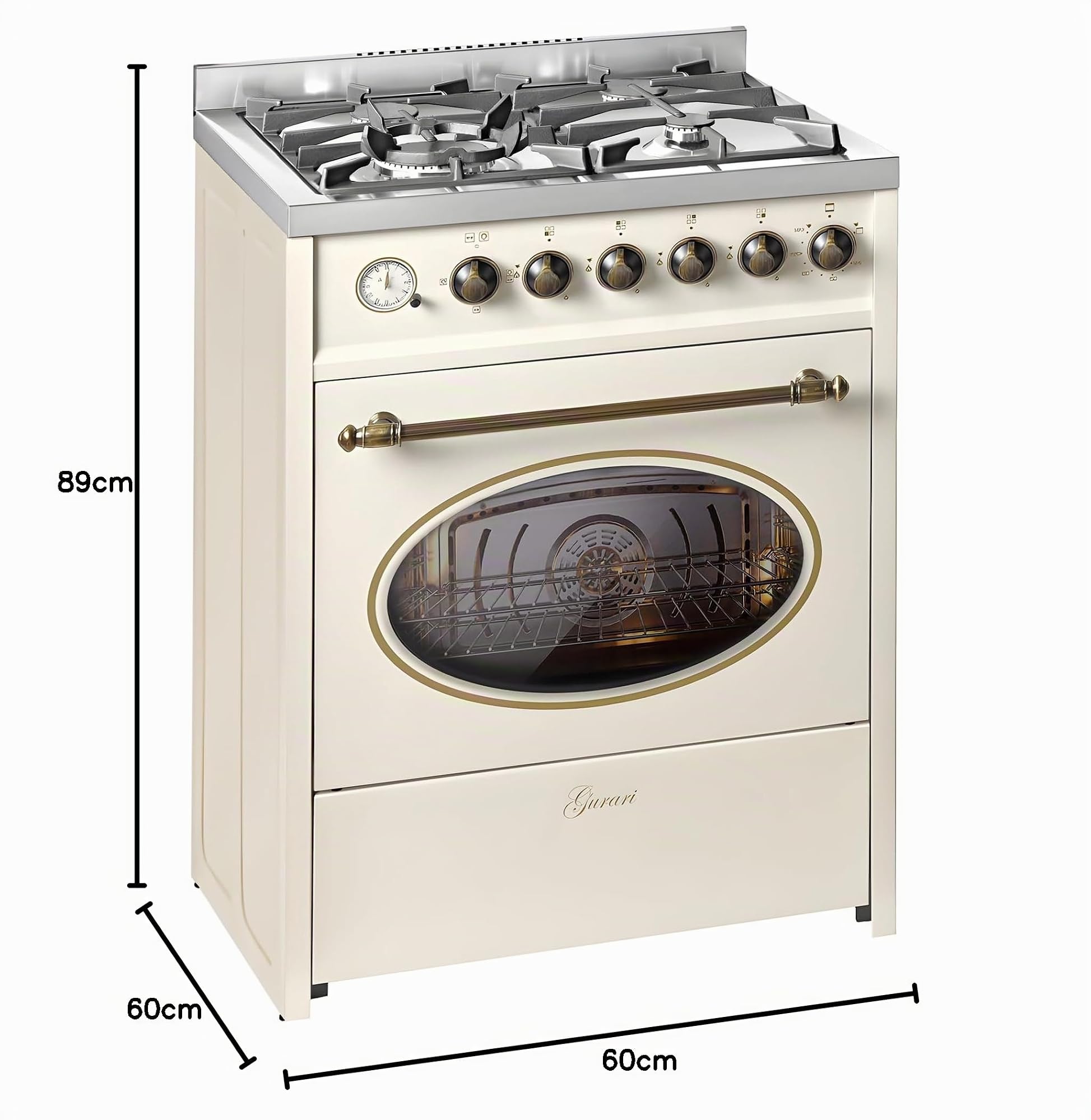 gurari-gch-g-614-standherd-60-cm-creme-gasbackofen-retro image 8