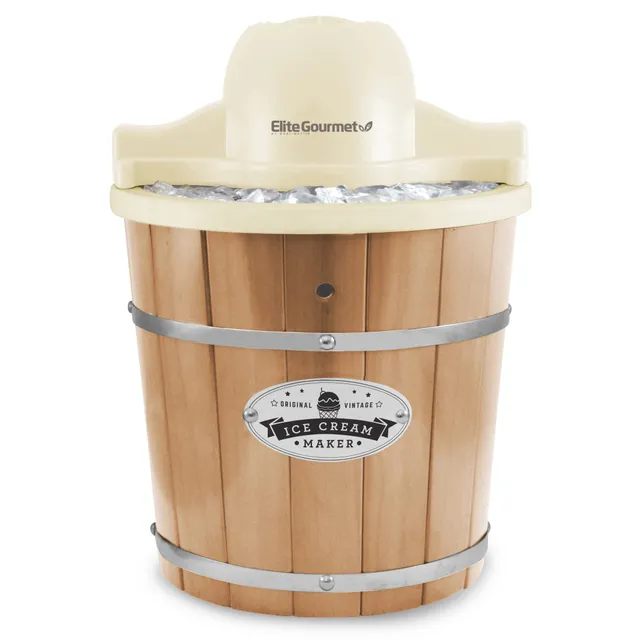 elite-gourmet-4-qt-eismaschine-speiseeisbereiter-3-8-l-holz image 1