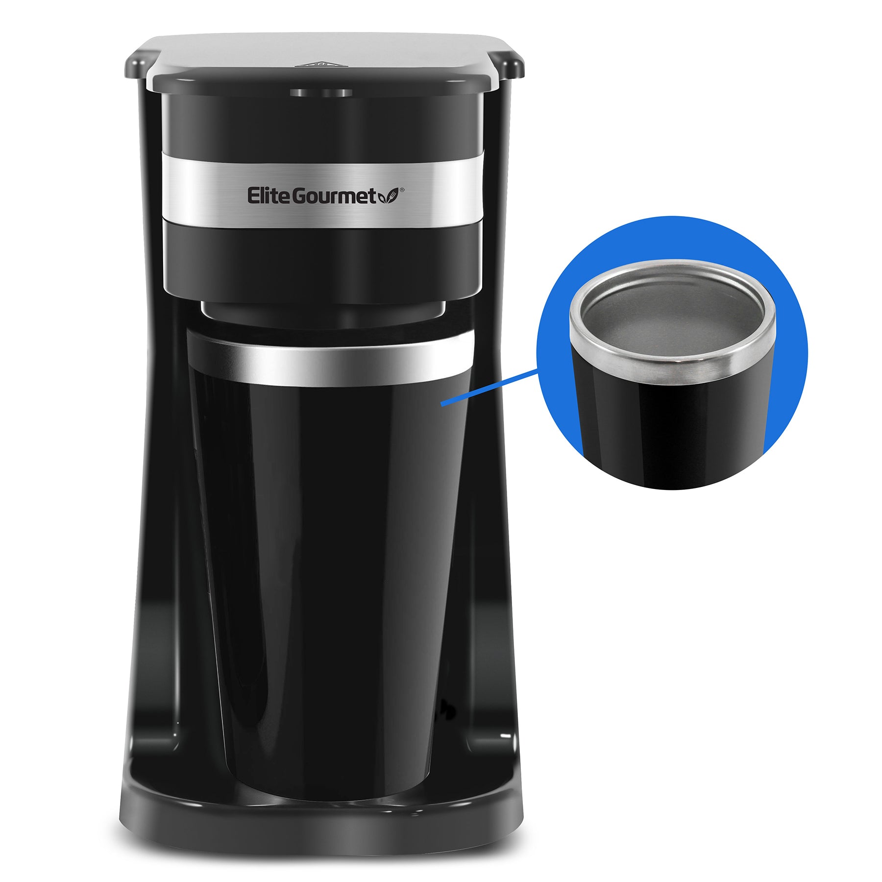 elite-gourmet-single-kaffeemaschine-14oz-schwarz-becher image 1