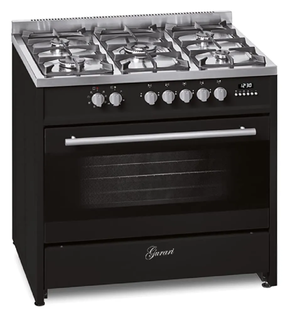 gurari-gch-e-911-bl-gasherd-90cm-schwarz-121l-wok image 1