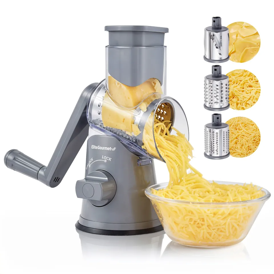 elite-gourmet-trommelreibe-k-sereibe-3-trommeln-edelstahl image 1