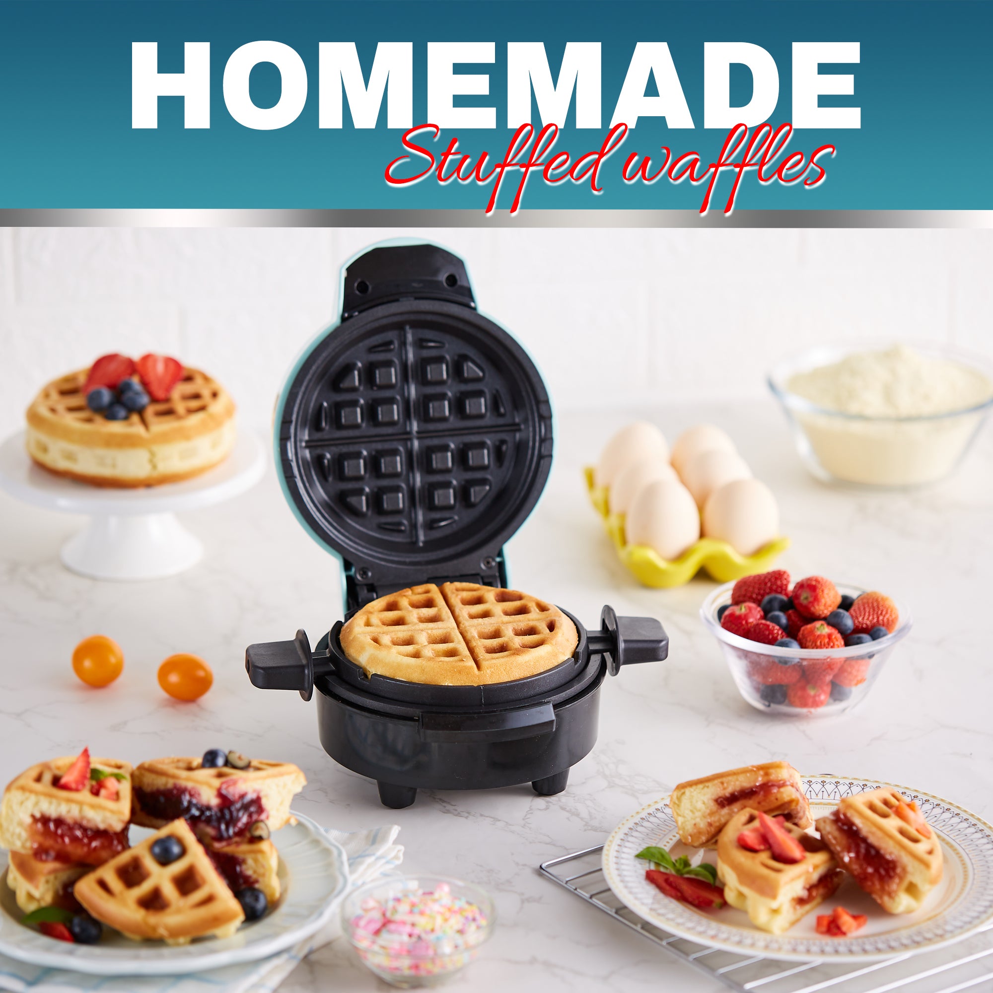 elite-gourmet-waffeleisen-5-zoll-jumbo-1-5-zoll-dick image 5