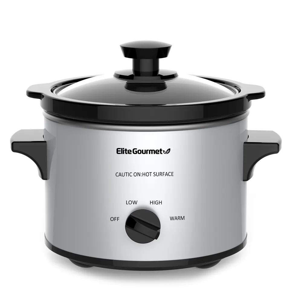 elite-gourmet-slow-cookers-2-qt-schongarer-edelstahl image 1