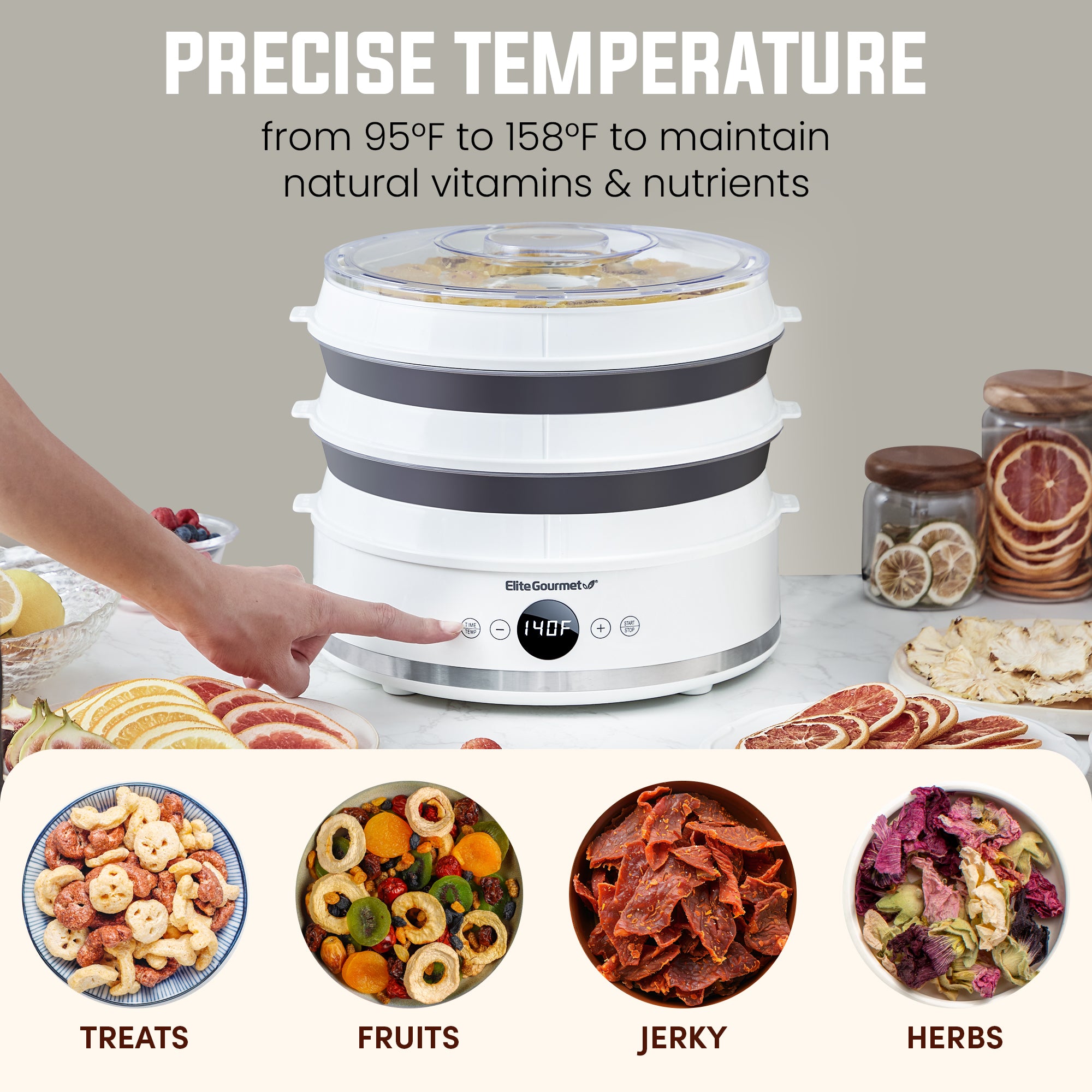 elite-gourmet-food-dehydrators-d-rrautomat-5-ebenen image 6