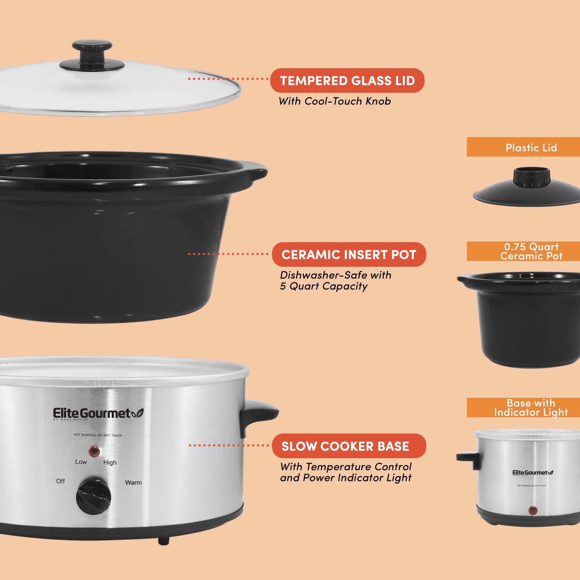 elite-gourmet-slow-cookers-5-qt-slow-cooker-schongarer-mit-mini-dipper image 3