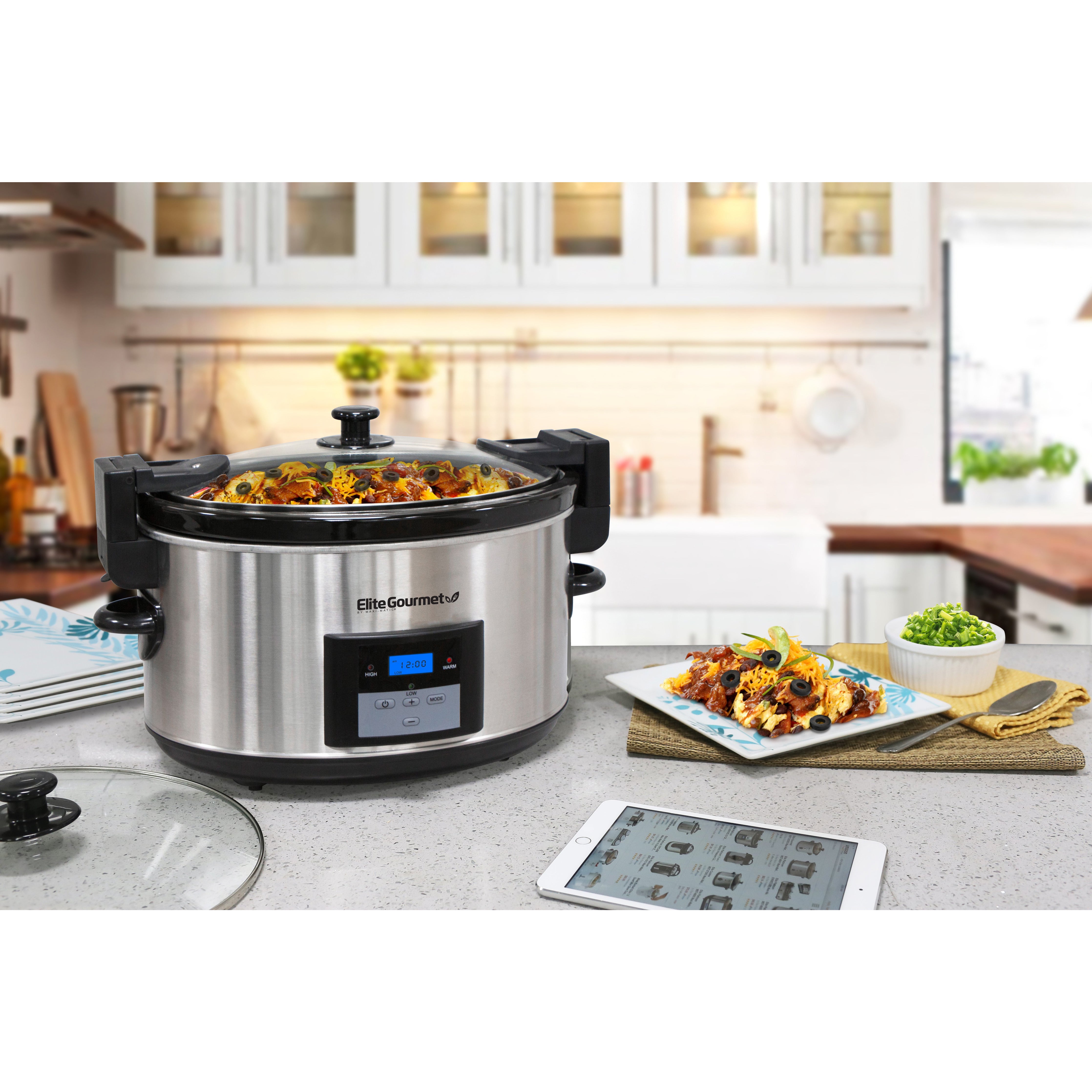 elite-gourmet-slow-cookers-8-5-qt-slow-cooker-programmierbar-edelstahl image 6