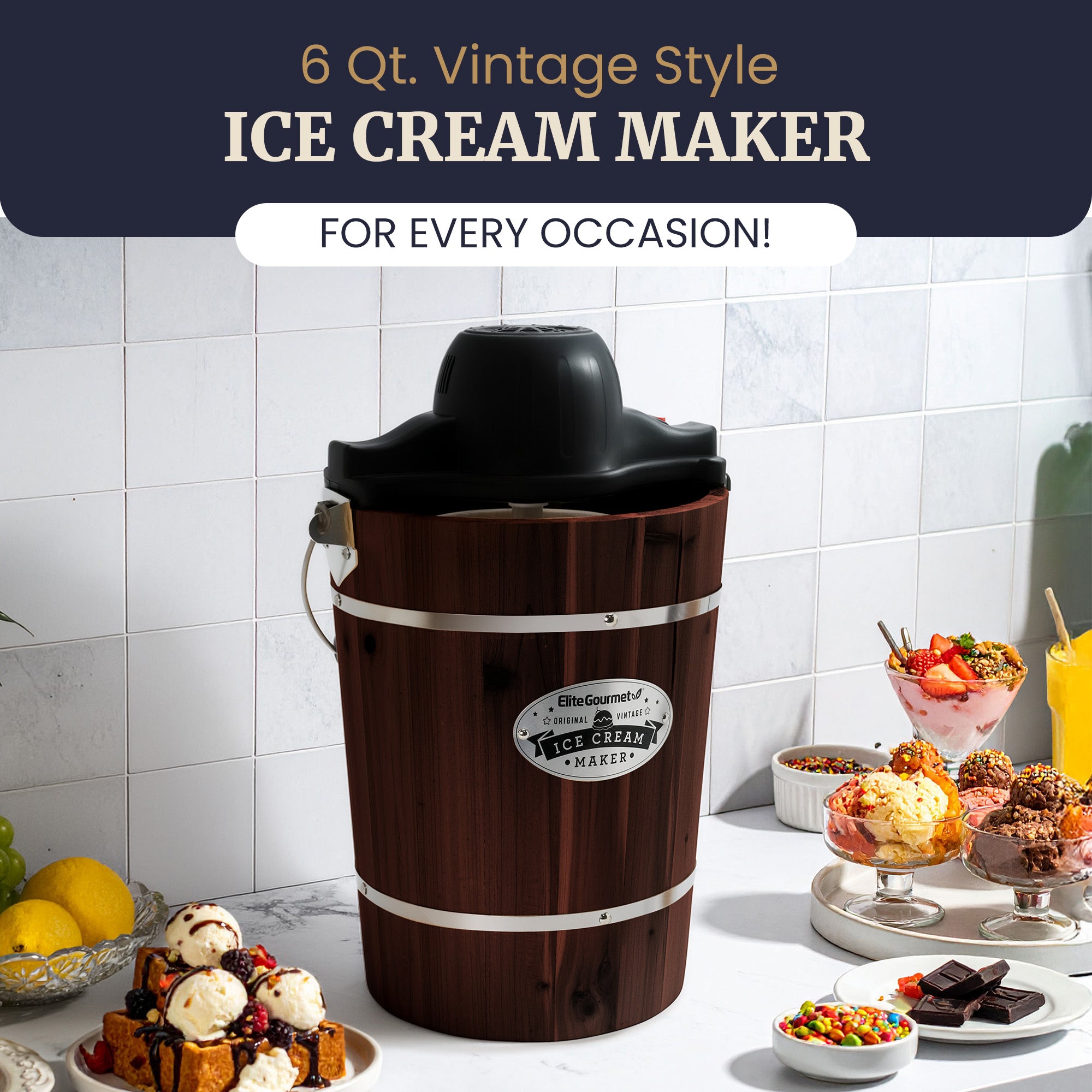 elite-gourmet-6-qt-eismaschine-holz-5-7-liter image 7