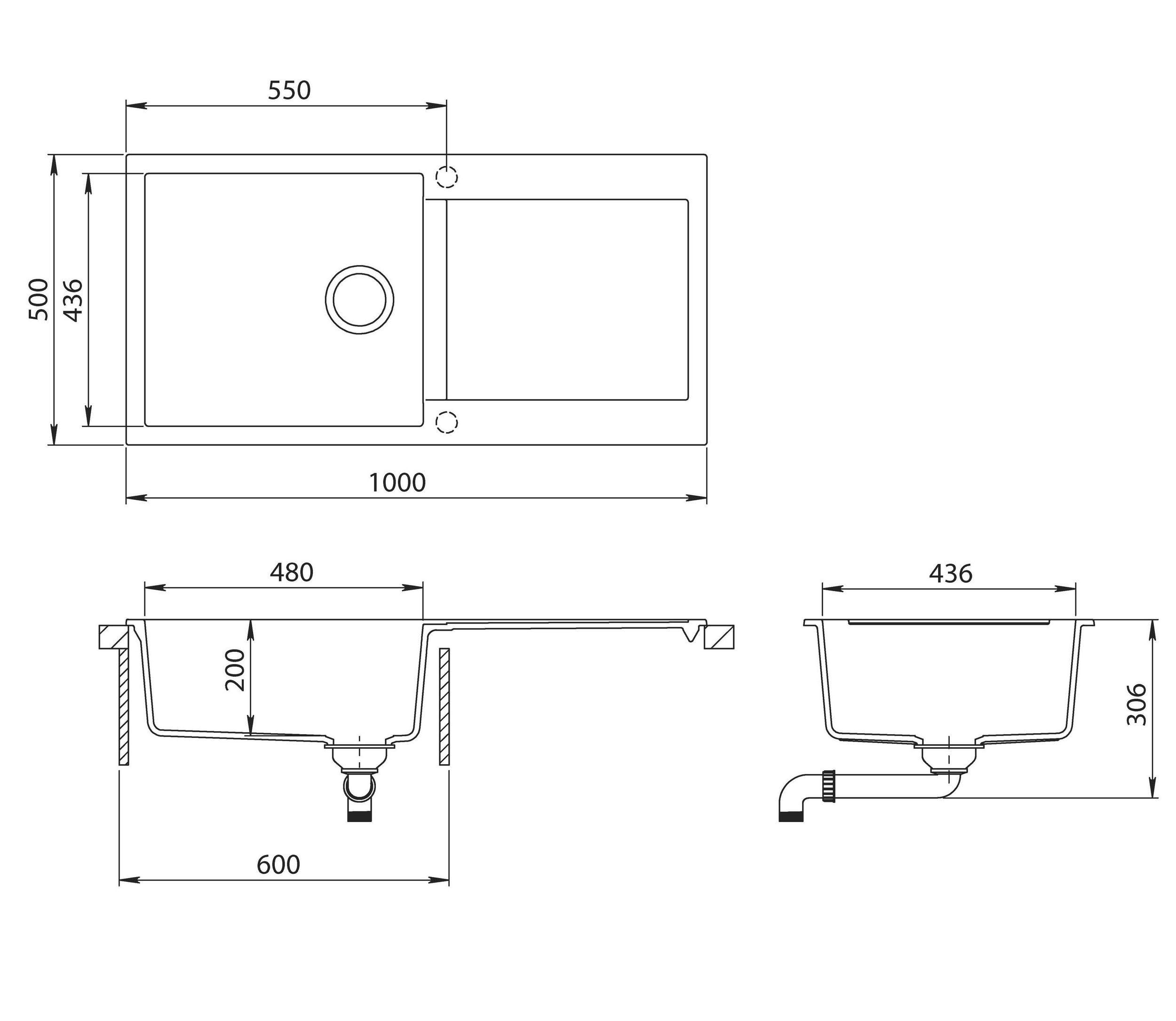 gurari-sqt-103-601-awp-granitsp-le-schwarz-mit-siphon image 6