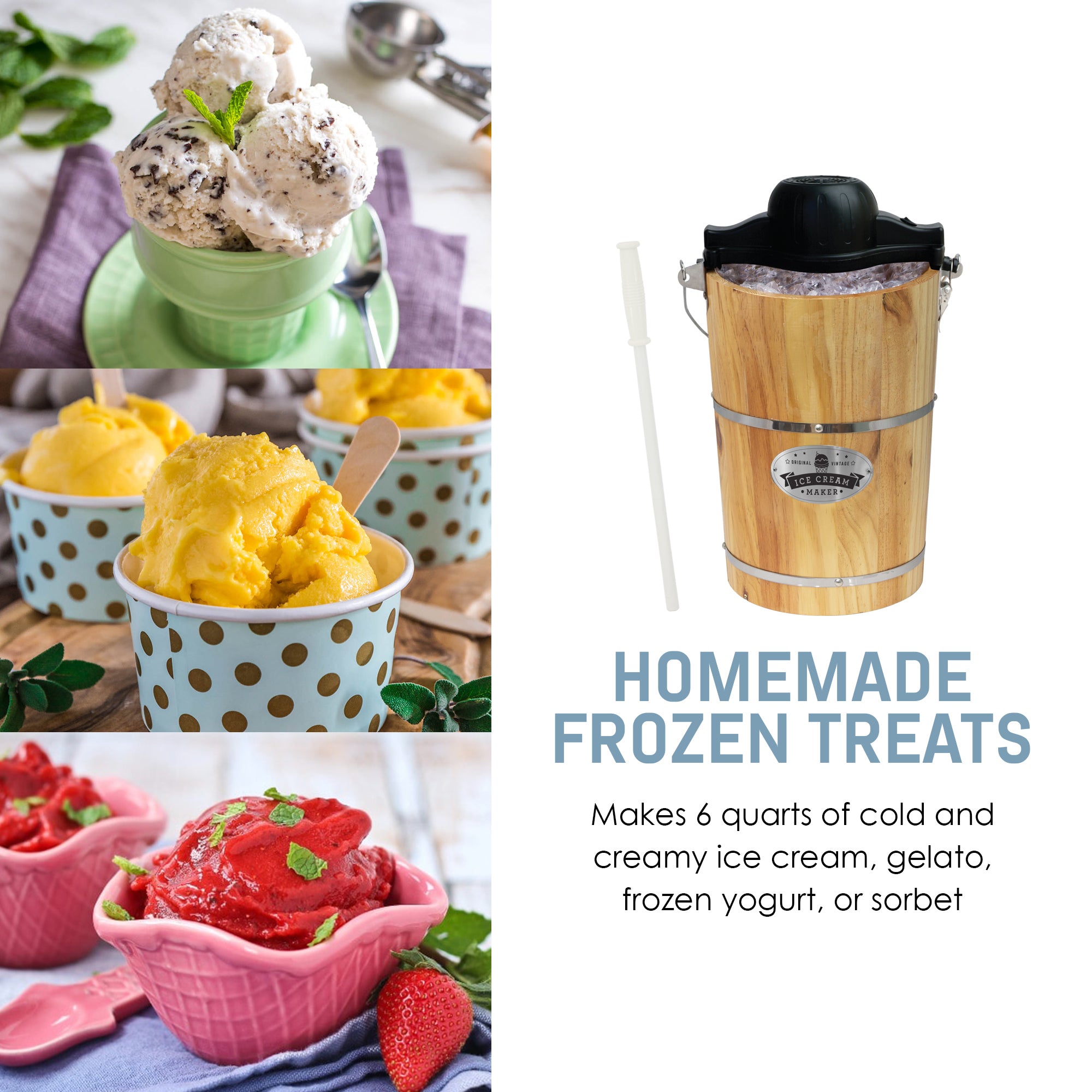 elite-gourmet-ice-cream-makers-6-qt-eismaschine-holz image 3