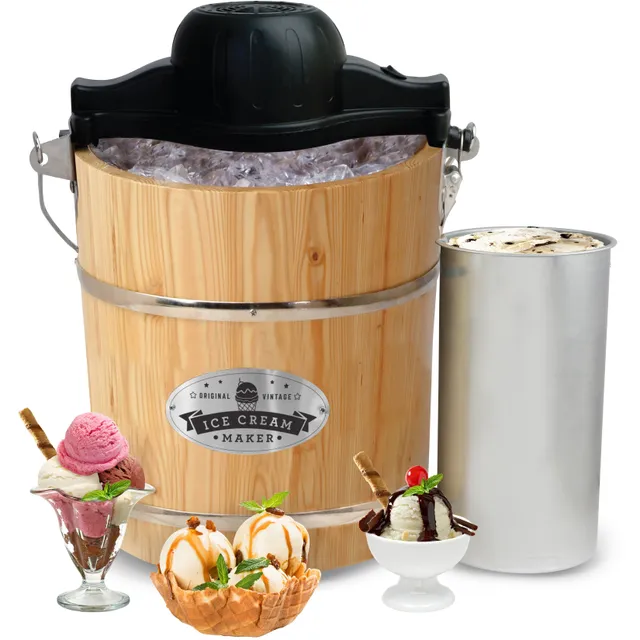 elite-gourmet-ice-cream-makers-4-qt-eismaschine-holz-eimer image 1