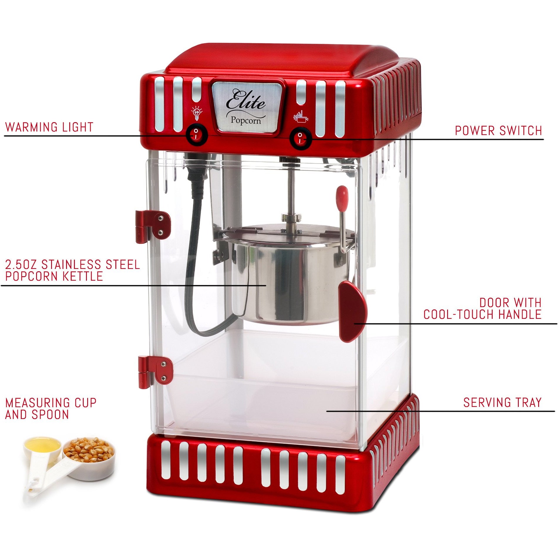 elite-gourmet-popcornmaschine-2-5oz-carnival-rot image 3