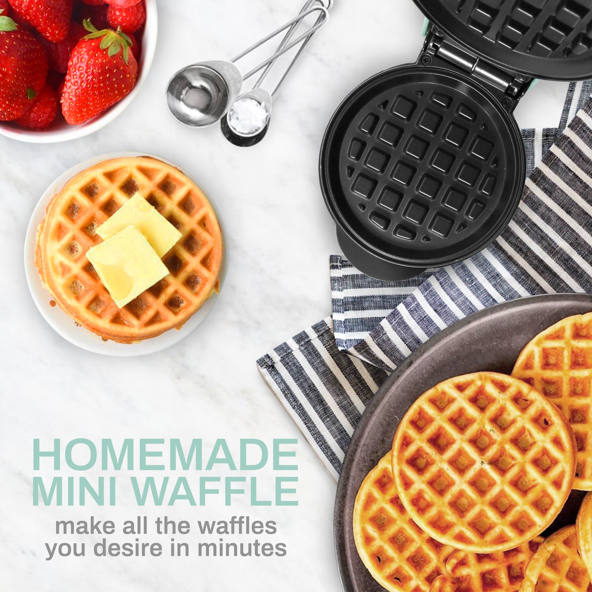 elite-gourmet-mini-waffeleisen-5-zoll-mint-sandwichmaker image 4