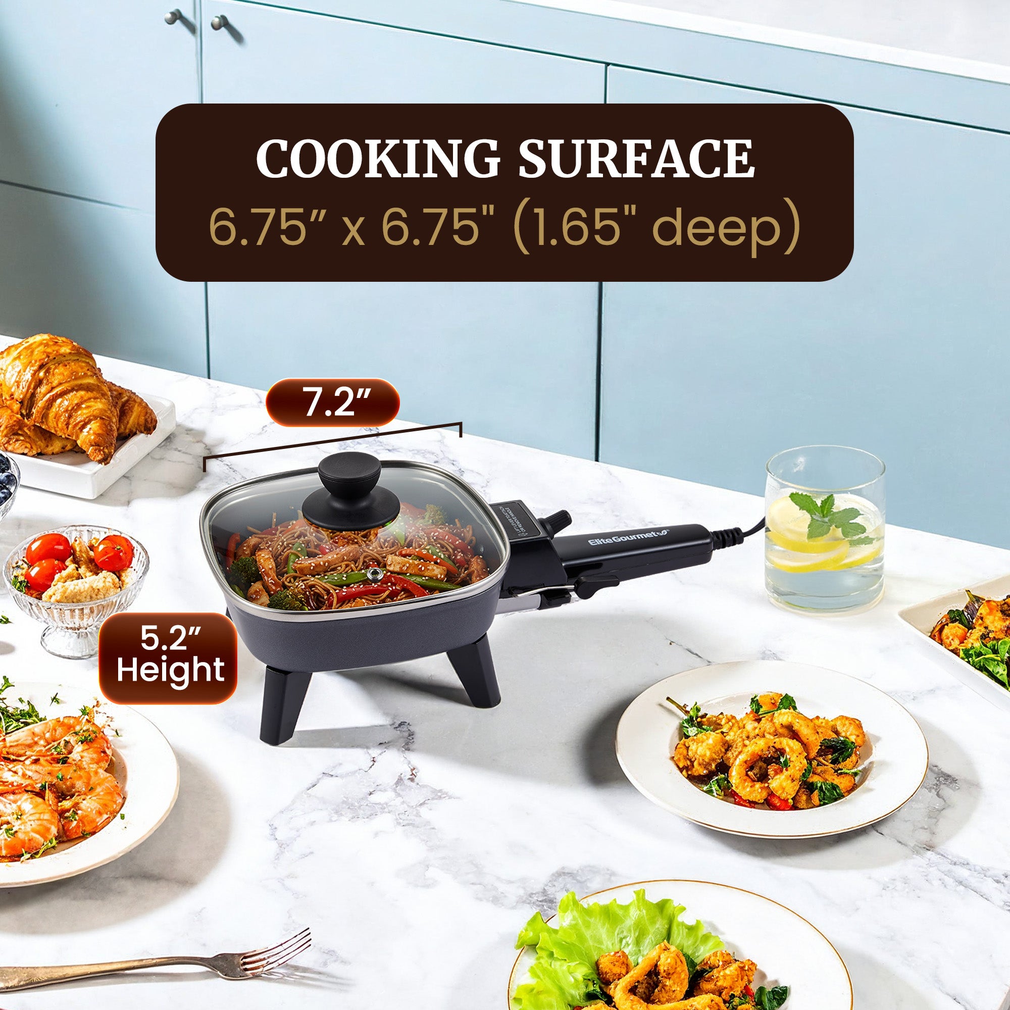 elite-gourmet-electric-skillet-elektropfanne-7-600w image 2
